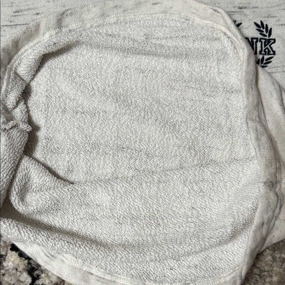 PINK Victoria's Secret Cream Sweatshirt with Color Block Sleeves - Picture 8 of 9